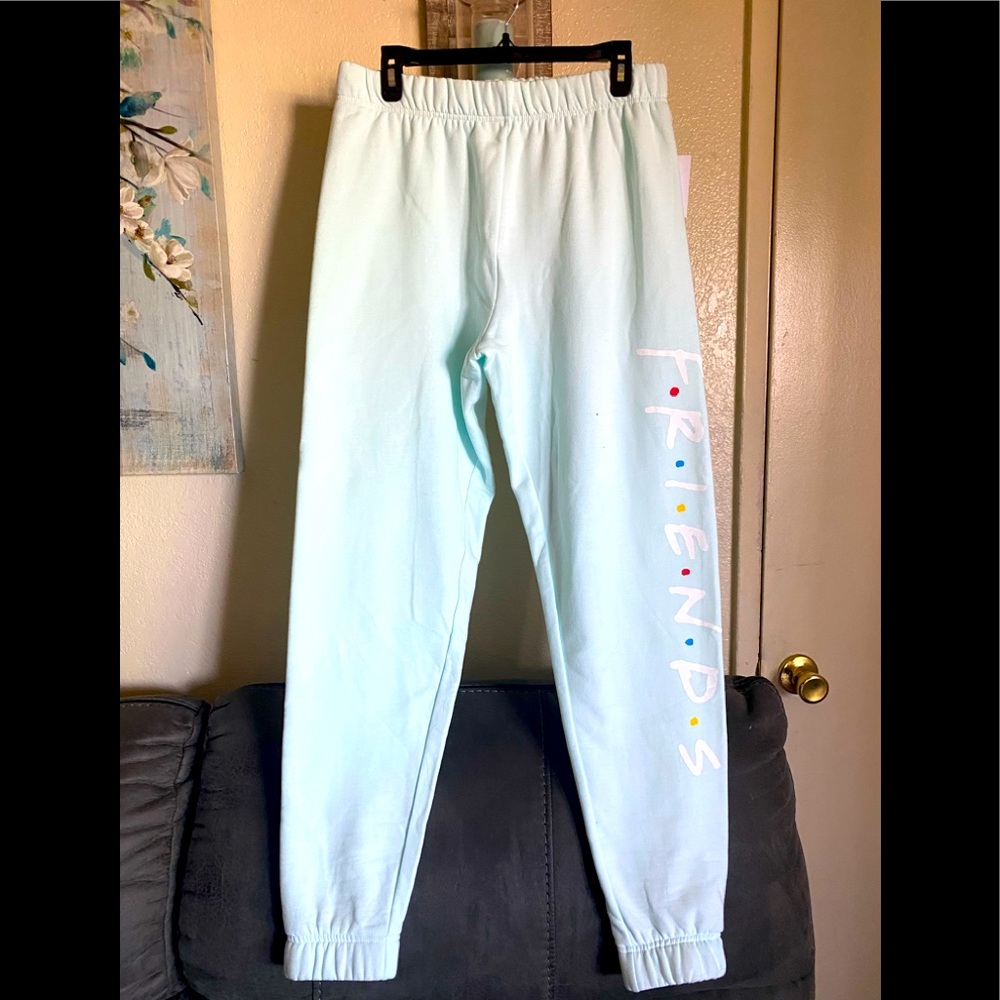 FRIENDS Mint Green Track Pants with Color Dot Logo